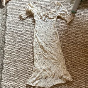 Keen The Label Elegant Cream Floral Women's Dress